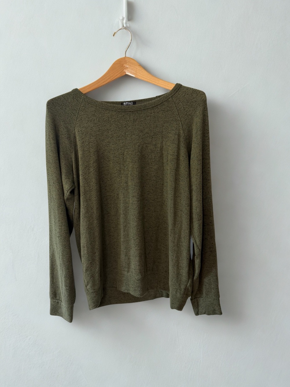 Buffalo David Bitton Olive Green Long Sleeve Sweatshirt